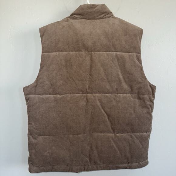 NWT Mutual Weave Corduroy Puffer Vest Brown Taupe Essense Men Size L Gorpcore - Picture 4 of 7